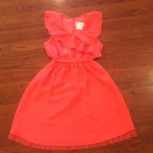 Coral pink summery occasion dress